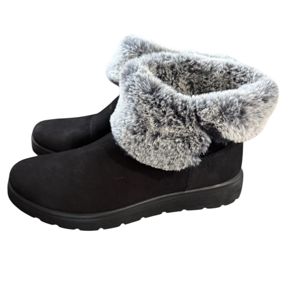 Fly Flot Italian Black Faux Fur Winter Boots, NWOTS, size 40 (9) - Picture 4 of 11